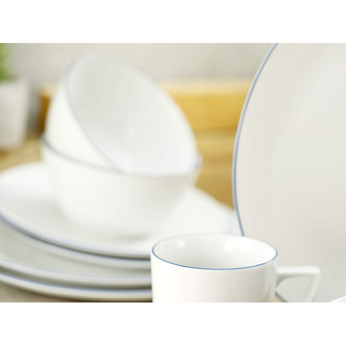 Набір посуду на 4 персони, 16 предметів, Enjoy Blue Line Creatable