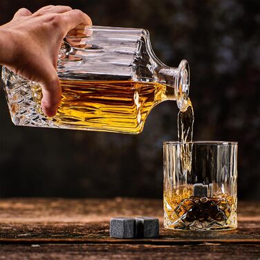 Подарочный набор для виски 700 мл, 2 бокала, 8 камней Whisiskey