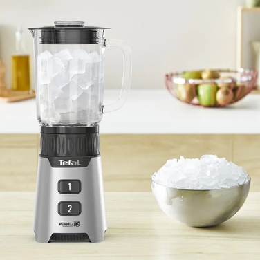 Tefal Блендер стационарный Minimix Glass 400Вт, чаша-700мл, емкость для полосы to go, стекло, серый