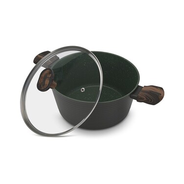 Кастрюля Fissman 24x12 см/4,6 л CUISINE со стеклянной крышкой алюминий с антипригарным покрытием (14593)