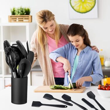 Набір кухонного приладдя, 49 предметів, чорний TAVADA