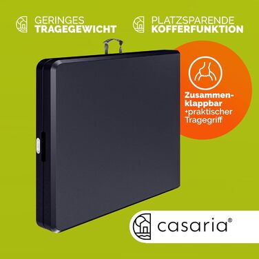 Садовий стіл 183x76 см антрацитовий Casaria