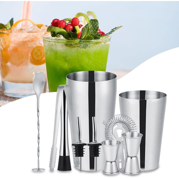Набор для приготовления коктейлей из 10 предметов UPQRSG
