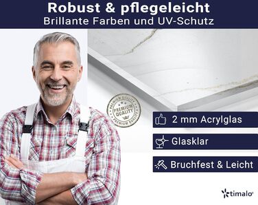 Кухонний фартух зі скла 60 х 40 см timalo