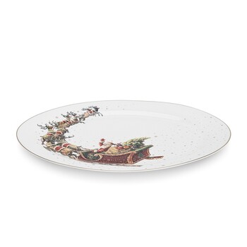 Блюдо Fissman CHRISTMAS овальное 35х23,5 cм фарфор (14014)