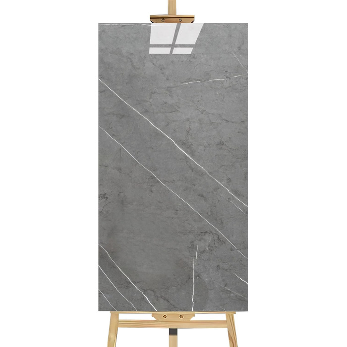 Самоклеюча плитка, мармуровий дизайн, 10 шт. - 60 см x 30 см, 3D наклейки на плитку, самоклеючі, кухонний фартух (сірий)