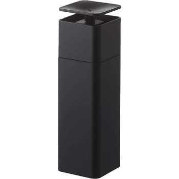 Дозатор мила Yamazaki 5214 Tower Push, чорний, смола PETG / поліпропілен / поліетилен / силікон, мінімалістичний дизайн One size Black