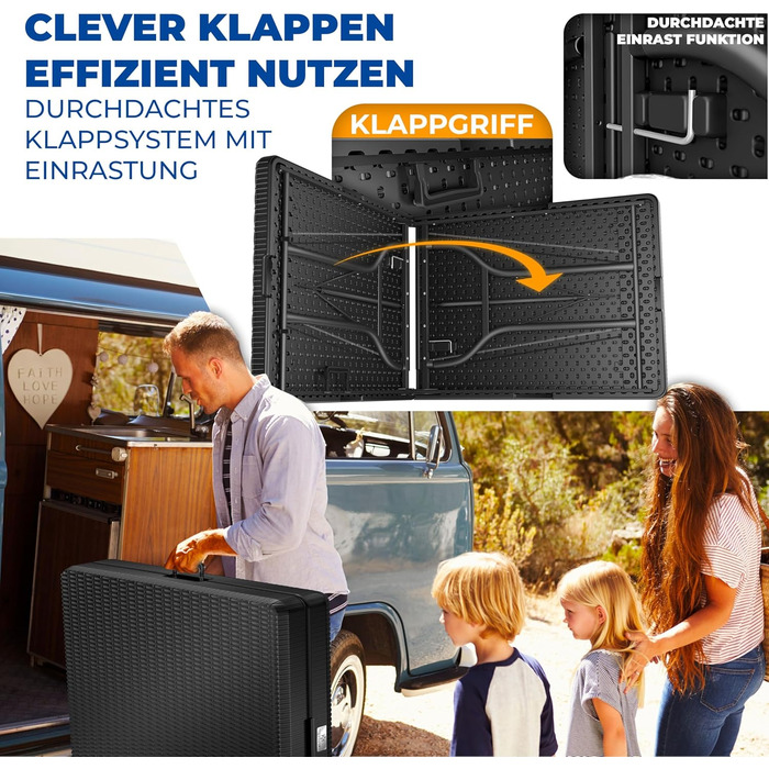 Складной стол для кемпинга 183 х 76 х 74 см KESSER