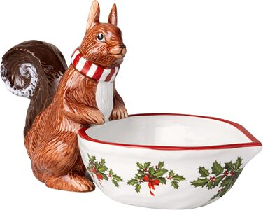Сервировочная рождественская миска 25 см с фигуркой белки Toy's Fantasy Villeroy & Boch