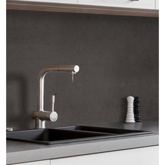 Самоклеючий кухонний фартух - матовий, жорстка бризкозахисна плівка як доступна альтернатива склу, легке встановлення та очищення - висота 60 см - Дизайн Чорна кам&39яна стіна 80 x 60 см Чорна кам&39яна стіна Ш 80 см x В 60 см, преміум-якість, жорсткість 