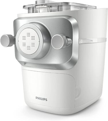 Макаронна машина Philips серії 7000 технологія ProExtrude, автоматичне зважування, повністю автоматичне, інтелектуальне зберігання (HR2665/93) (6 формувальних дисків, модель 2022 року, білий)