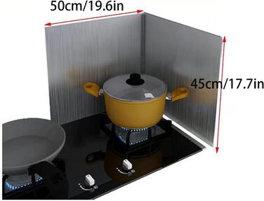 Кухонний фартух, складана стінка, захист від бризок, масляний бар&39єр, плита, складаний, нержавіюча сталь, жироварка, кухонний фартух (45x50 см)