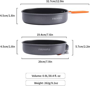 Сковорода для кемпінгу 20 см 900 мл Fire-Maple