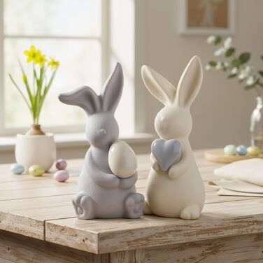 Декоративна фігурка кролика 2 шт levandeo