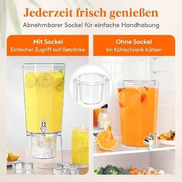 Диспенсер для напоїв 4л з краном та підставкою, 2 шт. Пластикові диспенсери для води, лимонаду, соку, напоїв з знімною підставкою для вечірок