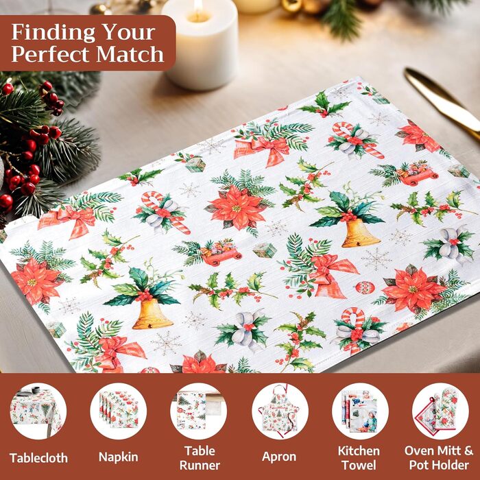 Бавовняні килимки для серветок, набір з 4 шт. , декоративні килимки для серветок, пасхальні килимки, що миються, для свят, вечерь, весни, літа (33 см x 48 см) (02 - Chromo), 39Hermine 100