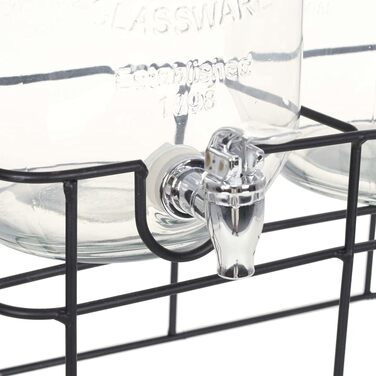 Диспенсер для напоїв зі стійкою та кранами 2 шт 4 л vidaXL