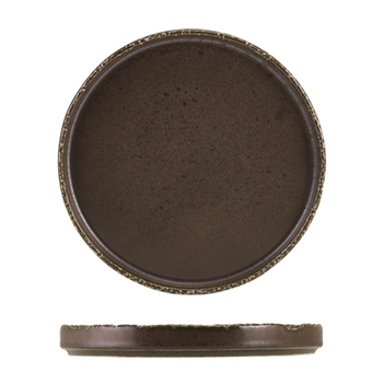 Тарелка презентационная с бортиком 21*h 1.5 см, Terra Porcelain Roko Cinder Black, GenWare