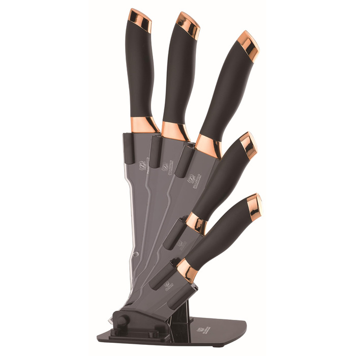 Набор кухонных ножей Zellerfeld, 6 предметов, сталь с медным напылением