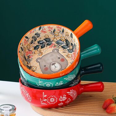 Керамічна супова миска з ручками 650 мл XNSHUN