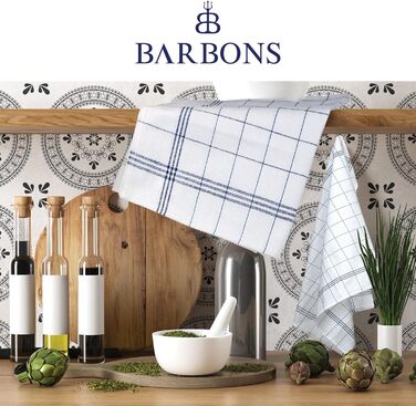 Набор из 10 кухонных полотенец 50 x 70 см, черный BARBONS