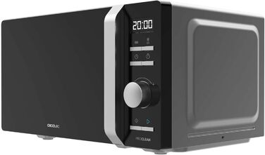 Мікрохвильова піч Cecotec Inverter - об&39єм 19 л - розморожування, нагрівання та приготування - інвертор Proclean 5010. 700 Вт, 5 рівнів потужності, світлодіодний дисплей, поворотний стіл 245 мм, таймер, 8 програм, чорний цифровий