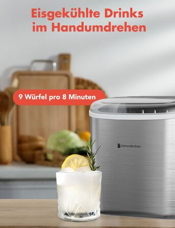 Льдогенератор 1,2 л 95 Вт серебряный KitchenBrothers