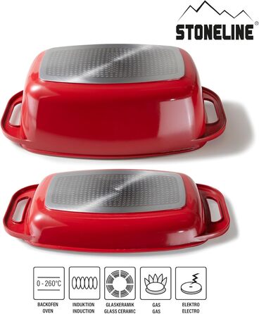 Жаровня с крышкой 43 x 26 см 8,4л STONELINE