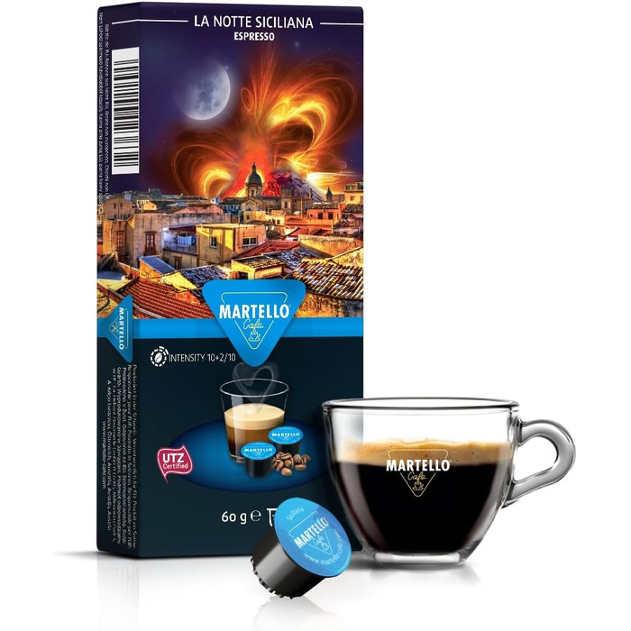 Кофемашина капсульная белая Smart Martello и набор из 100 кофейных капсул Martello