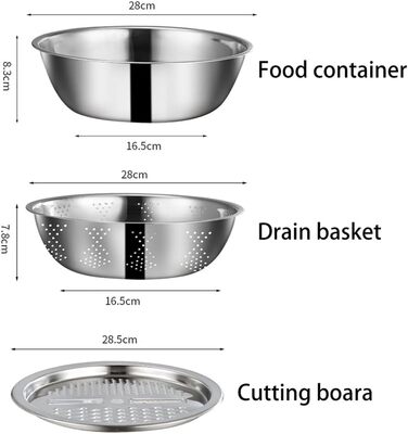 Мультифункціональна миска з нержавіючої сталі 3-в-1 HADAVAKA