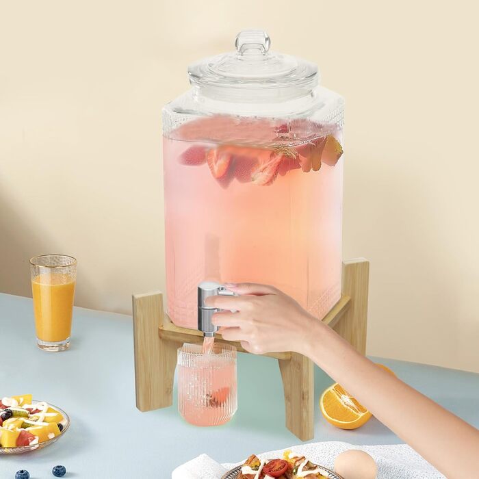 Скляний диспенсер для напоїв 5 л DHQCQL