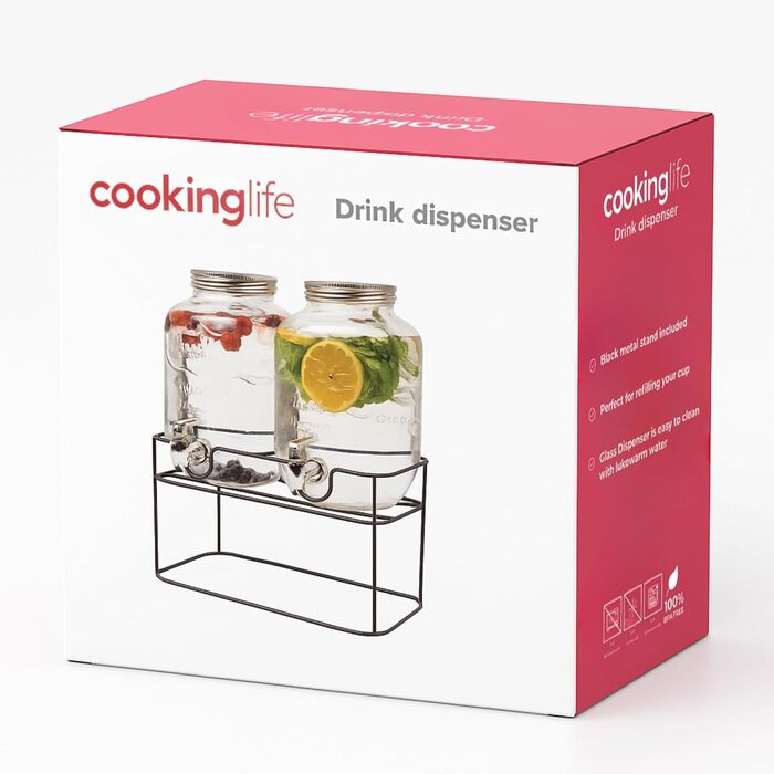 Диспенсер для напоїв 2 шт 4 л Cookinglife