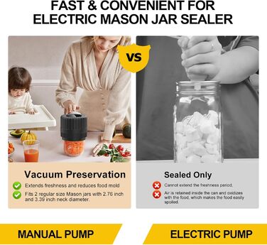 Електричний вакуумний пакувальник для банок Мейсона HUIJUTCHEN