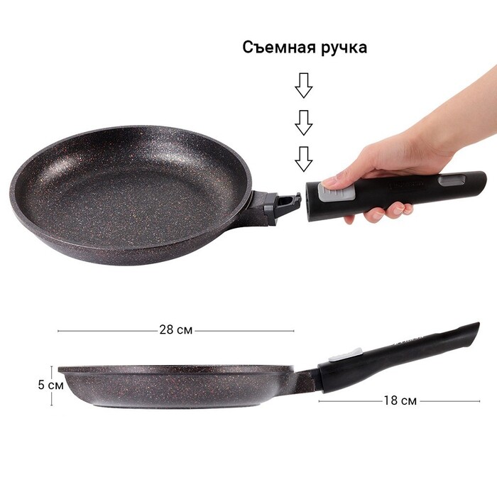 Сковорода Fissman REBUSTO 28x5 см (4227)
