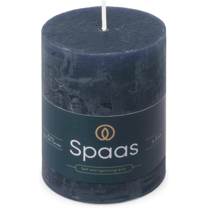 Свічка Spaas Rustic Pillar 70/95 мм 35 шт. - світло-рожева (темно-синя)