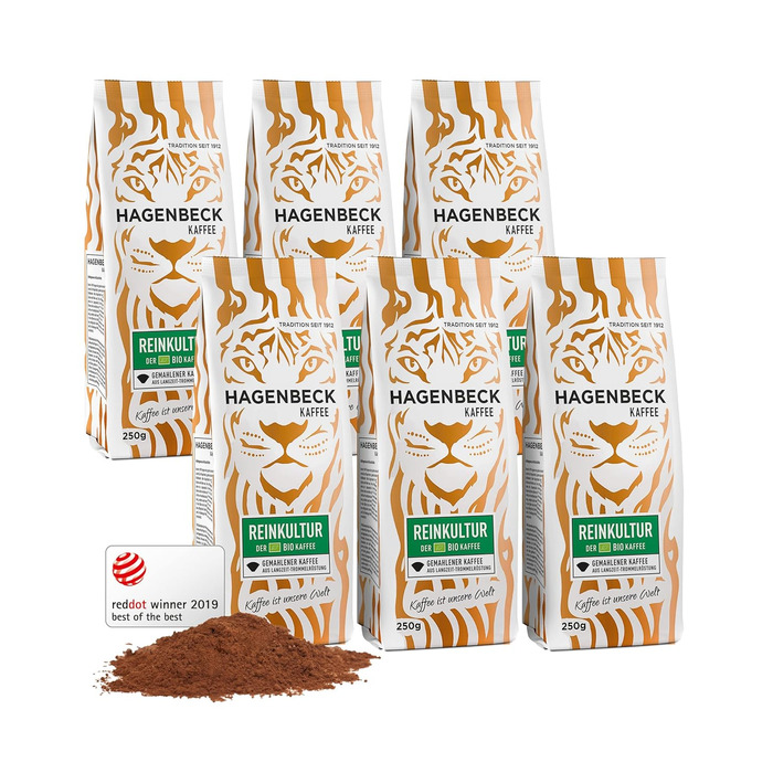 Кава - Кав&39ярня - Смажена кава - Мелені кавові зерна - 250 г - 100 арабіка - Ароматна - Традиційна кавова суміш (Органічна чиста культура, 250 г (6 упаковок))