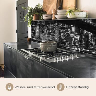 Кухонний фартух 60x80 см Самоклеючий настінний захисний екран для кухні Кухонний фартух Кухонні фасади Кухонні фартухи Кухонна стіна Вода - Пейзаж - (Нью-Йорк - Міст, 60 x 250 см)