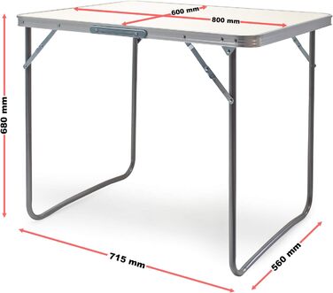 Складной кемпинговый стол 80 x 60 x 70 см Wiltec