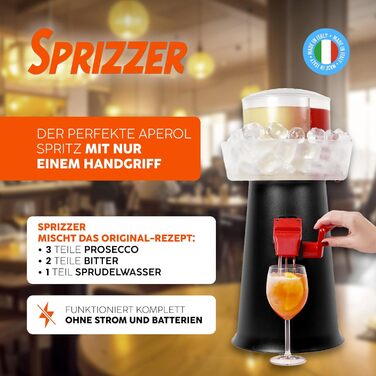 Диспенсер и миксер с контейнером для льда 3 л черный Sprizzer