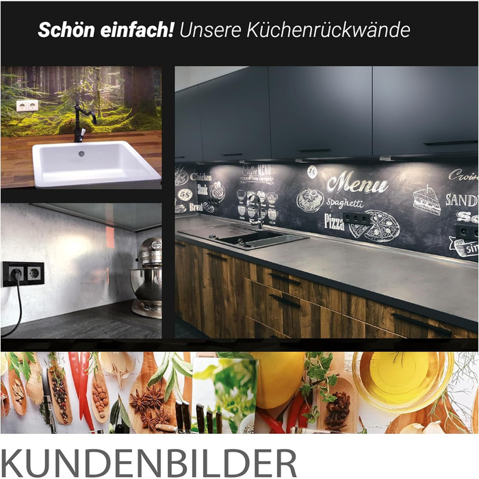 Кухонный фартук подходит для всех поверхностей 220 х 60 см StickerProfis