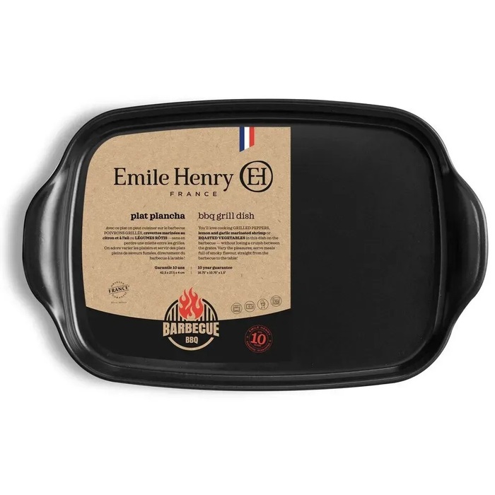 Блюдо для грилю 42,5х27,5 см, чорний 717547 BBQ Emile Henry