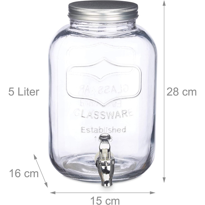 Ретро-диспенсер для напоїв 5 л Relaxdays