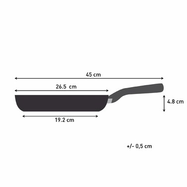 Сковорода Tefal Hard Stone, 26см, алюминий, бакелит, серый