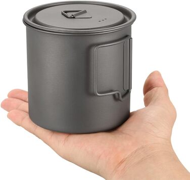 Титановый котелок для кемпинга 650 мл Lixada