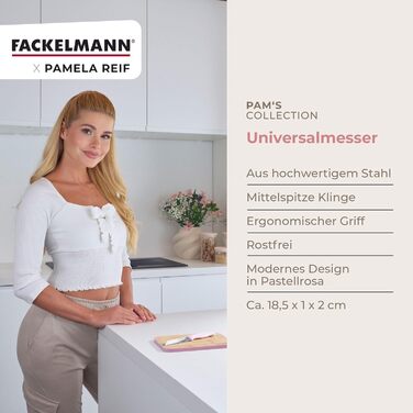 Универсальный нож 18,5 см, розовый Pamela Reif Fackelmann