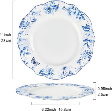 Набір керамічних тарілок з 4 шт 27 см fanquare