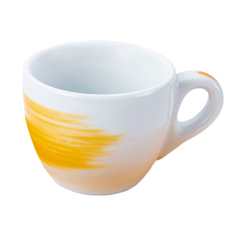 35114 Чашка espresso 75 мл Yellow stroke B 'Verona Millecolori Hand Painted Brush stroke B Yellow wi