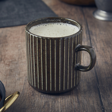 Кухоль 320 мл, Terra Porcelain Black Fluted, GenWare