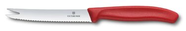 Кухонний ніж Victorinox SwissClassic Cheese&Sausage лезо 11см хвил. з черв. ручкою