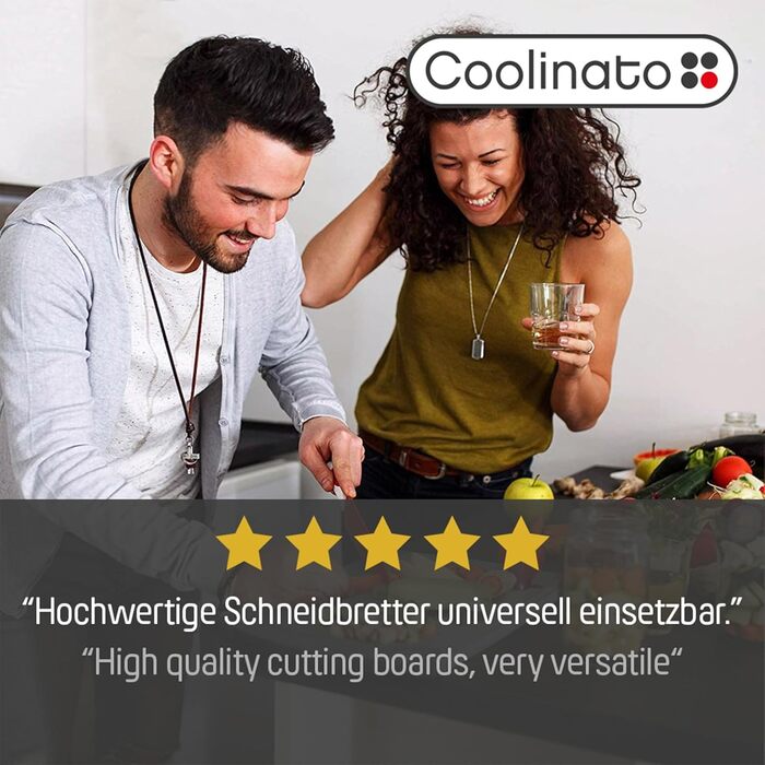 Набір обробних дощок Coolinato, 3 шт., різні розміри, антибактеріальні дошки з жолобком для збору рідини, 3 кольори для гігієнічного розділення продуктів (сірий, розміри S, M та L)